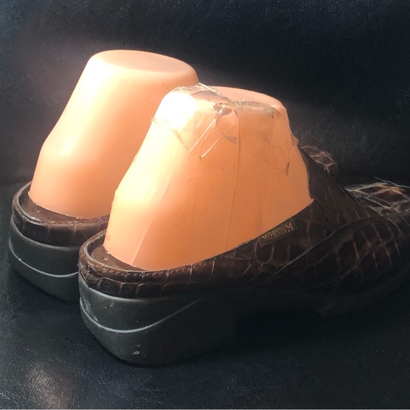 Mephisto Cool Air Mule France Brown Alligator Cork Patent Leather Shoes Sz 9 - Picture 6 of 13